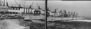 Staliningrado hidroelektrinės statyba. 1956 m. gruodis.